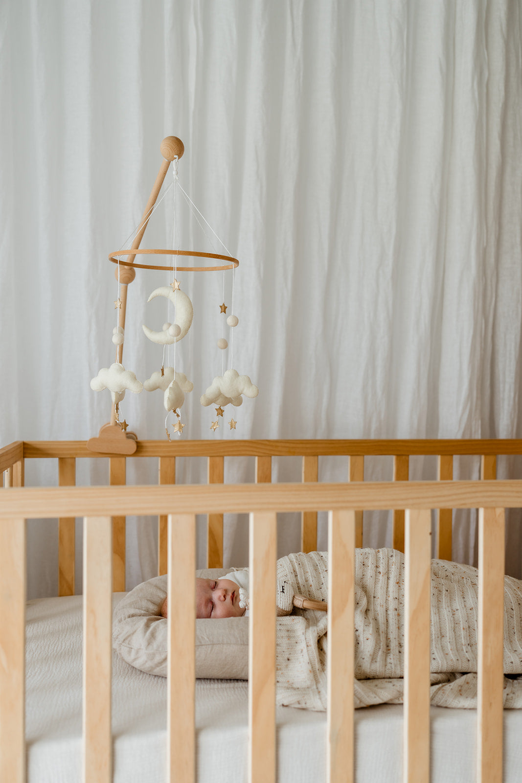 White Moon Nursery Mobile