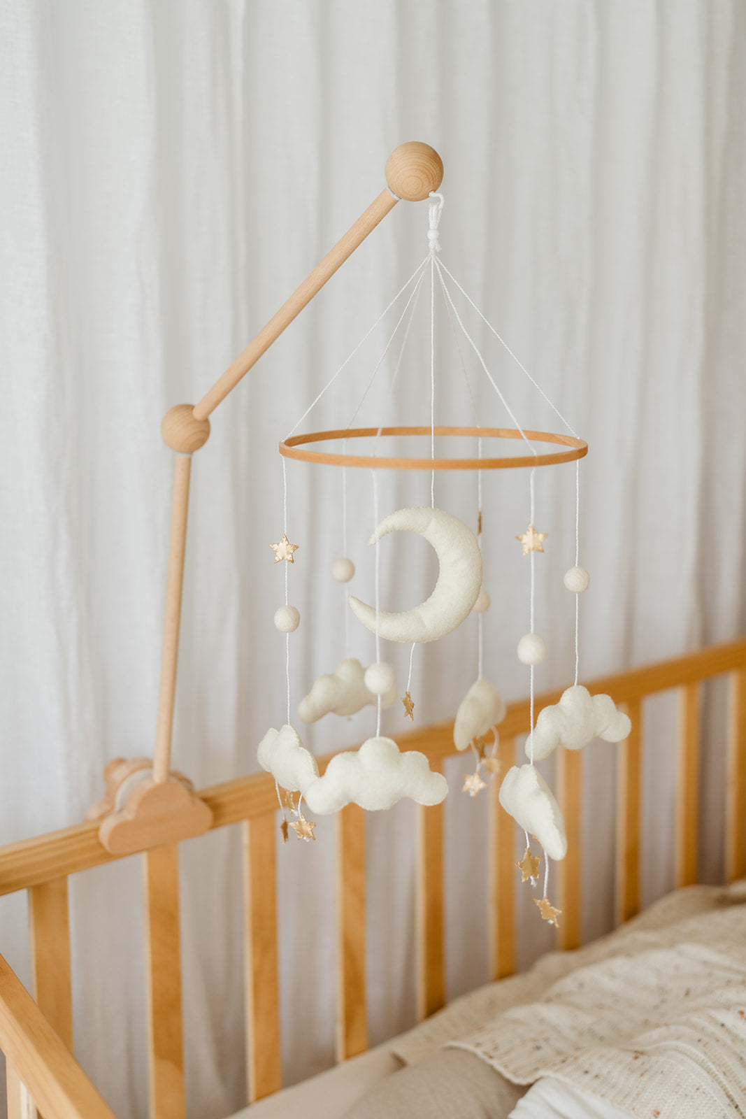 White Moon Nursery Mobile