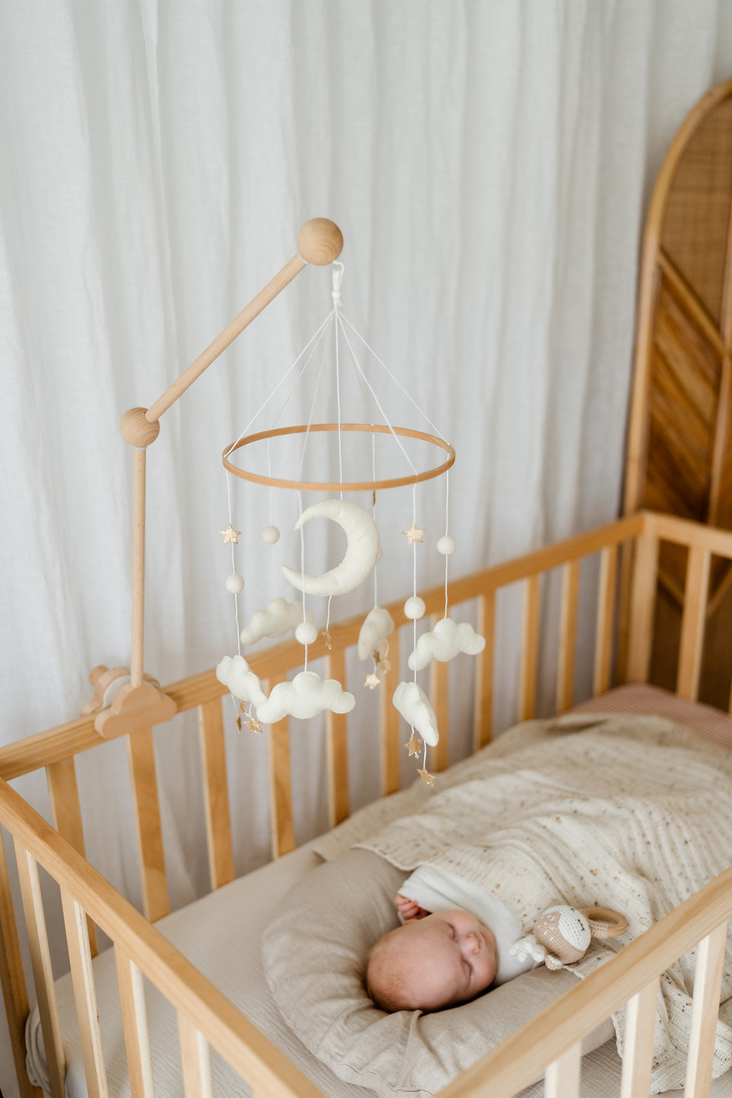 White Moon Nursery Mobile