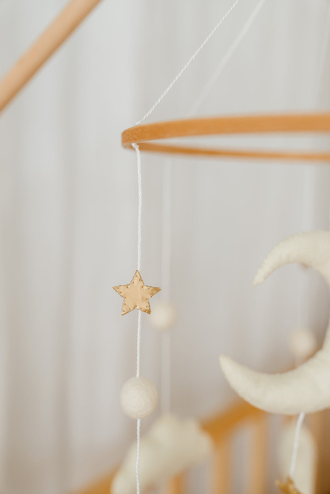 White Moon Nursery Mobile