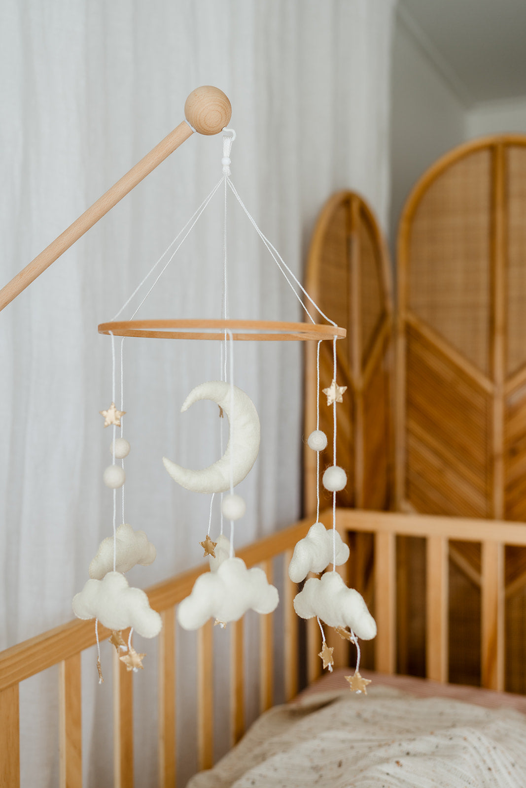 White Moon Nursery Mobile