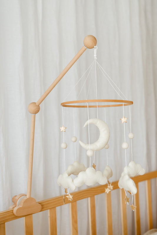White Moon Nursery Mobile