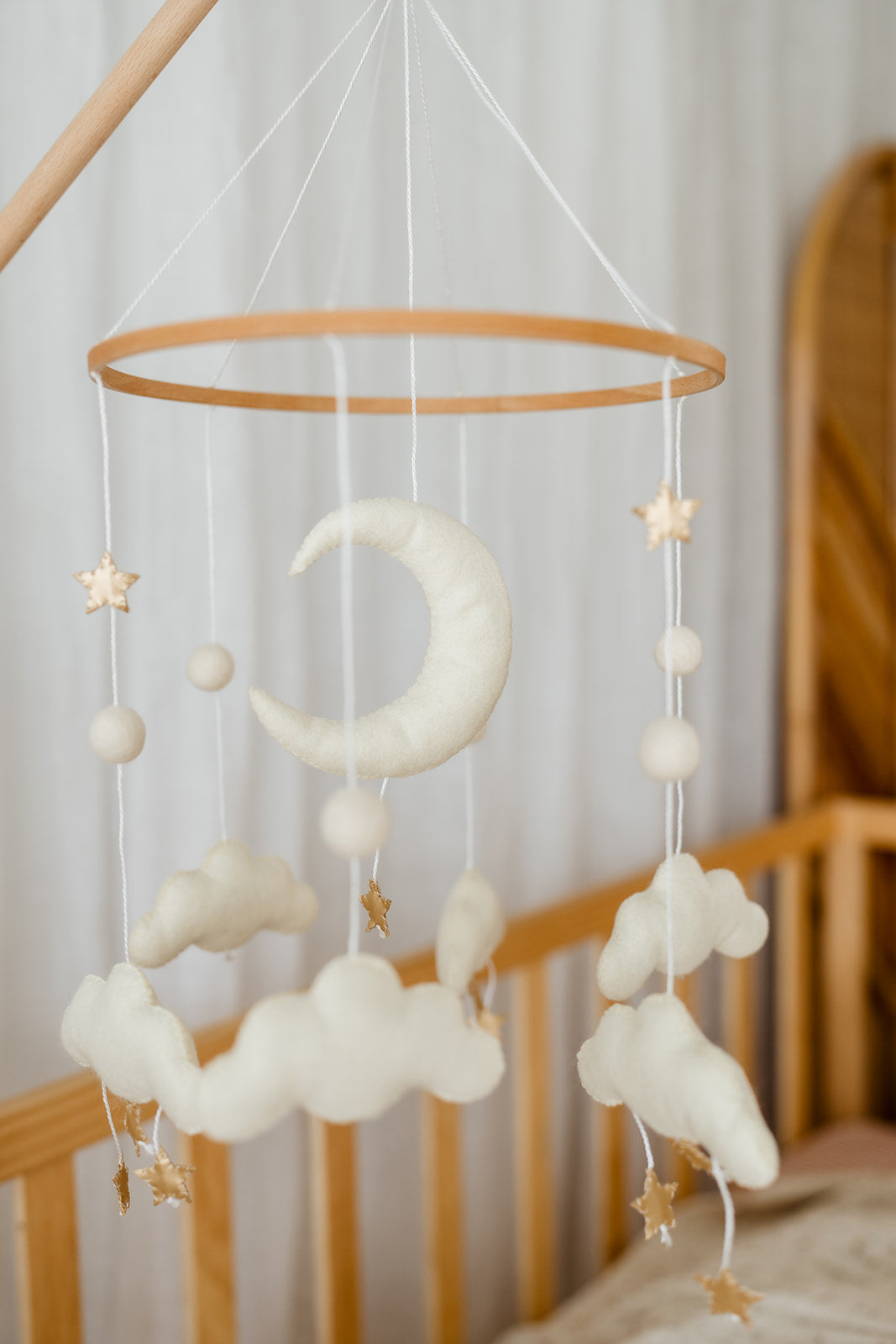 White Moon Nursery Mobile