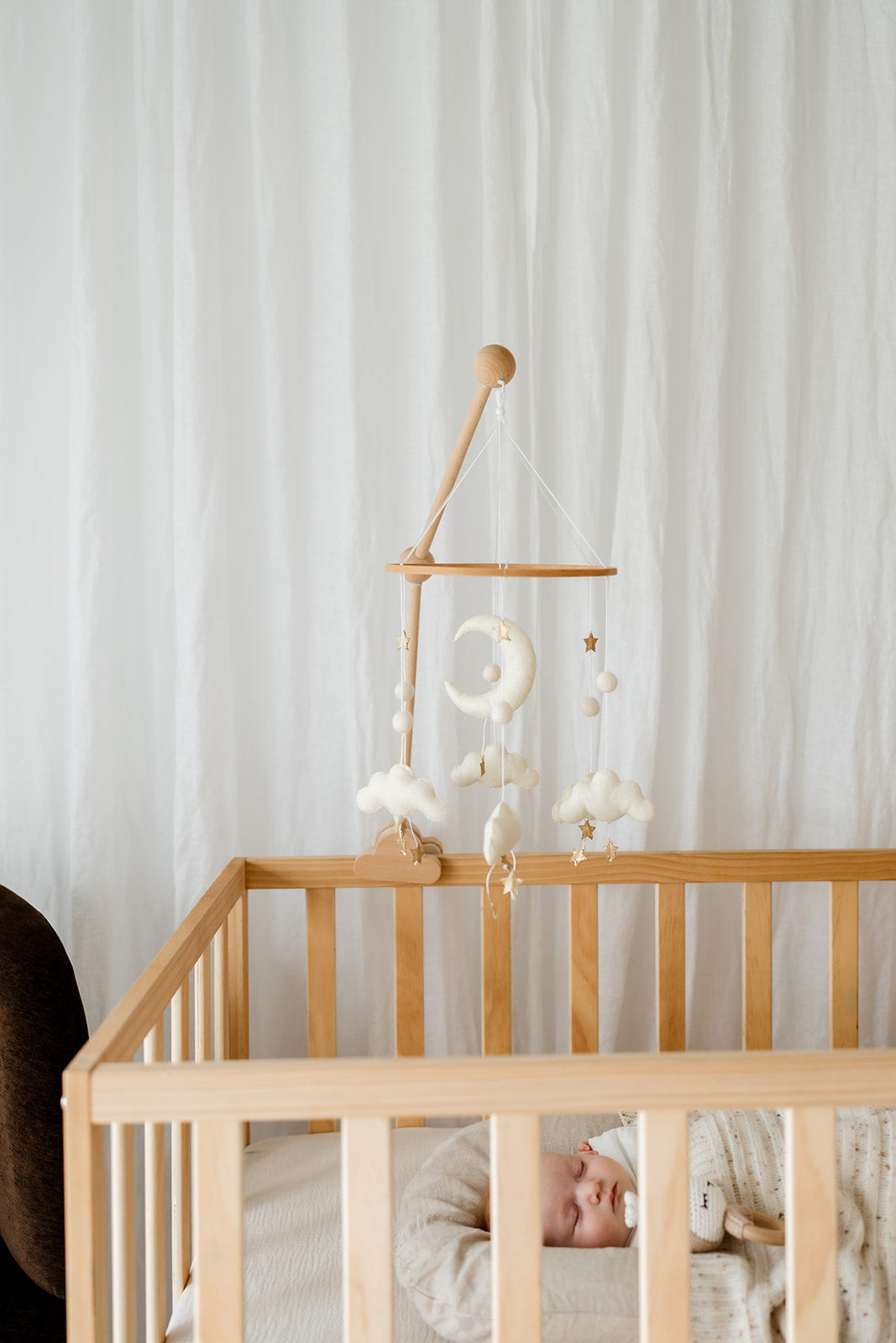 White Moon Nursery Mobile