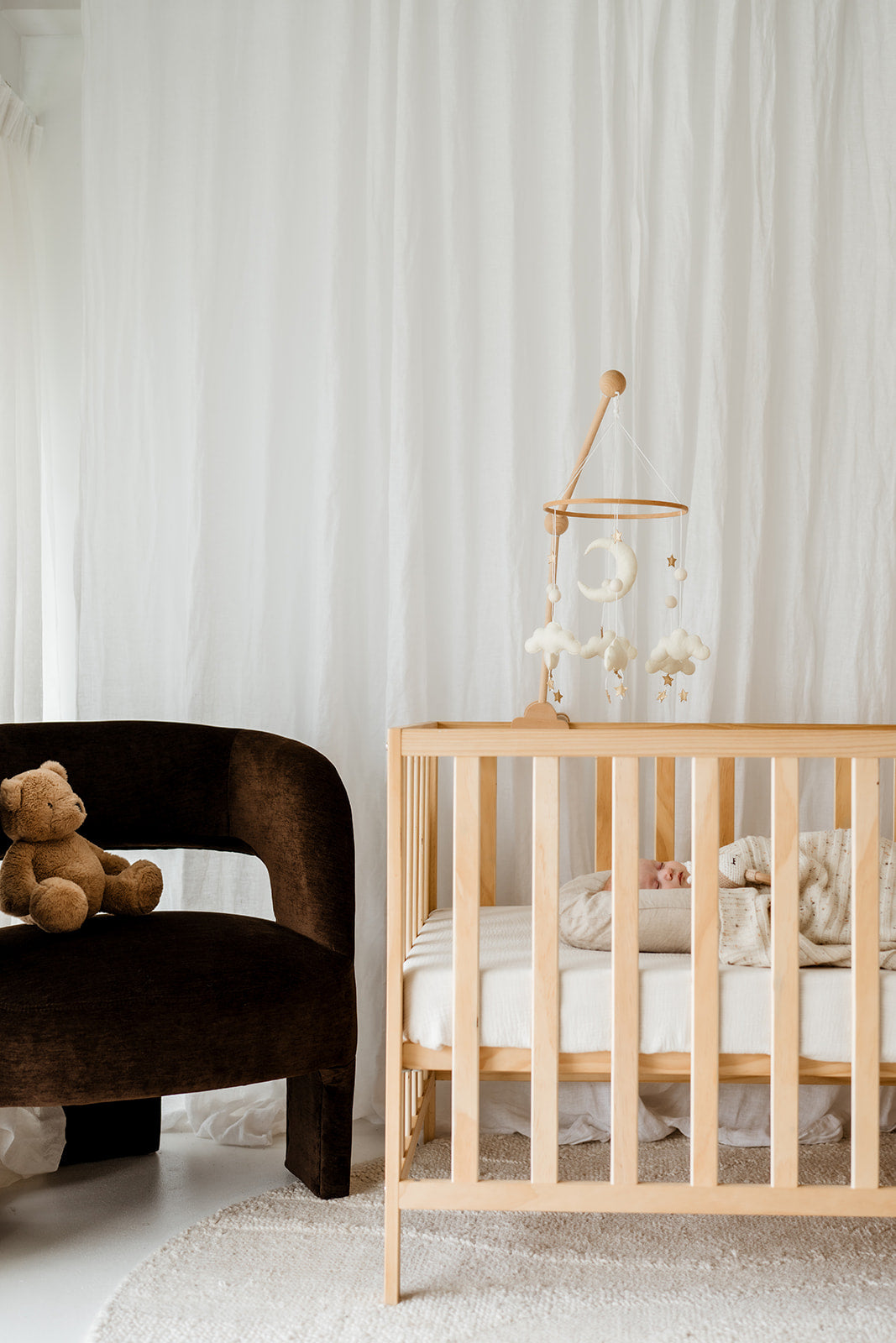 White Moon Nursery Mobile