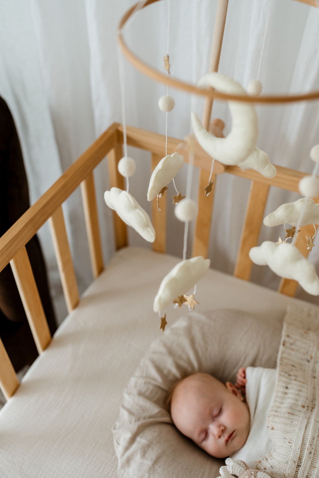 White Moon Nursery Mobile