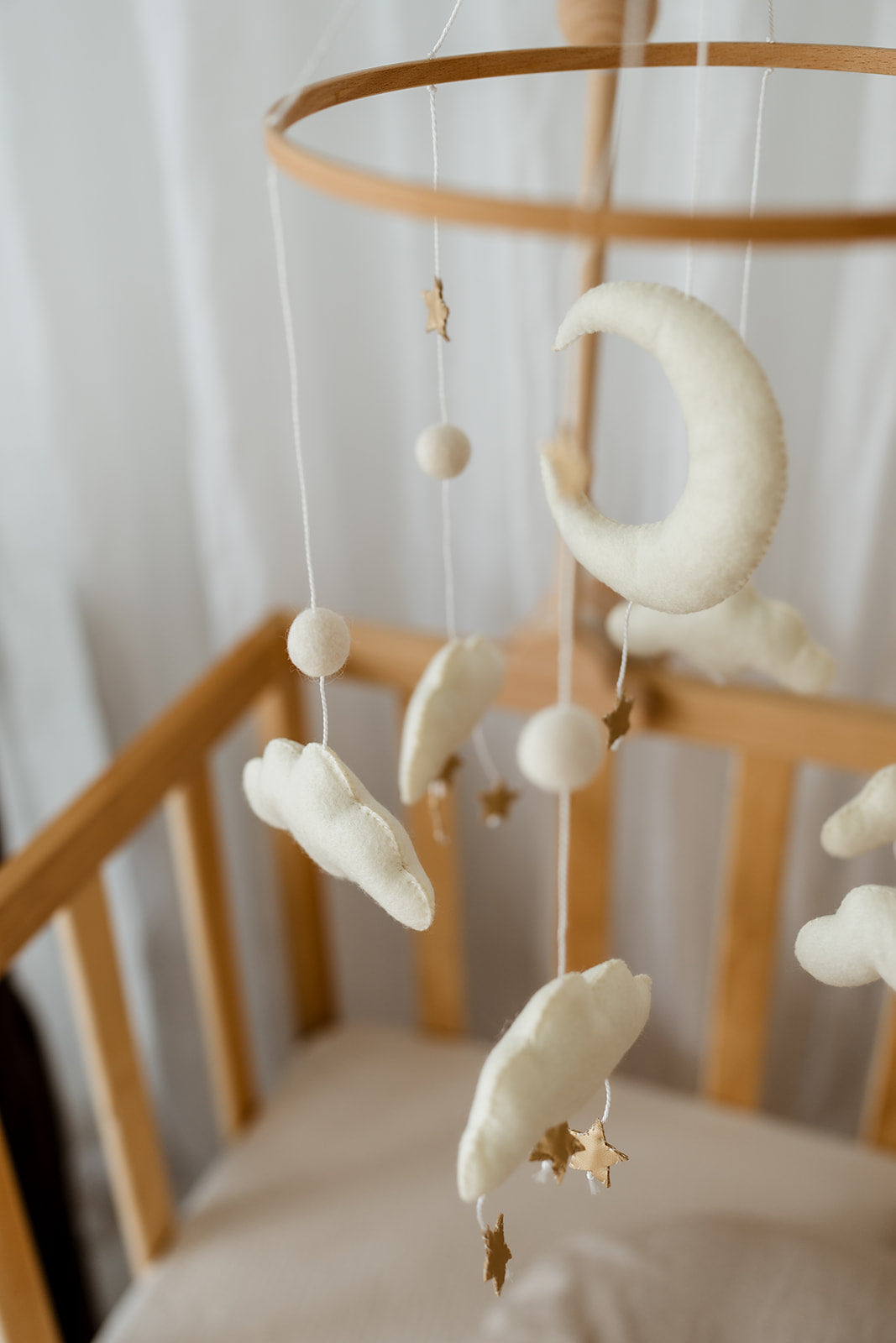 White Moon Nursery Mobile