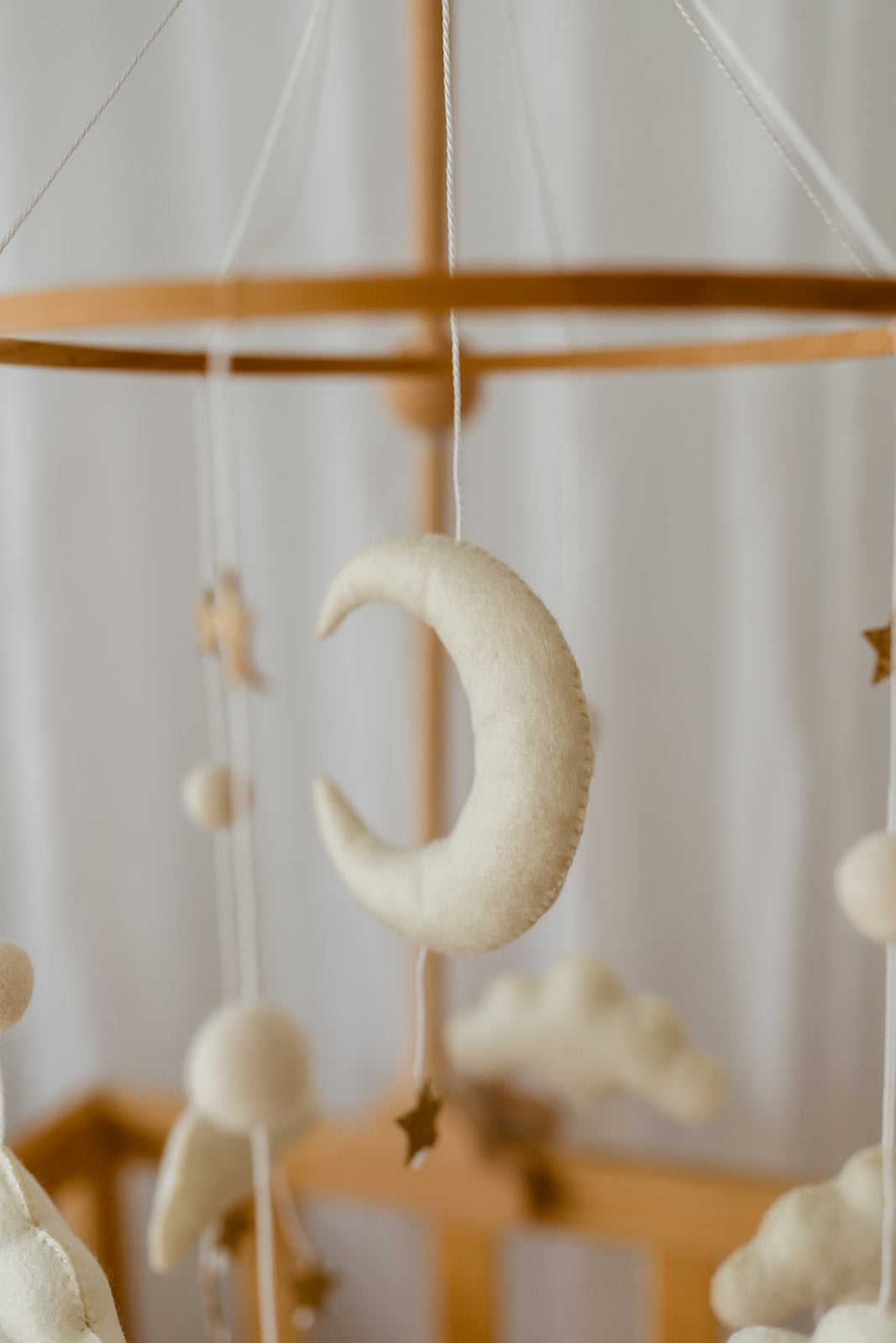 White Moon Nursery Mobile