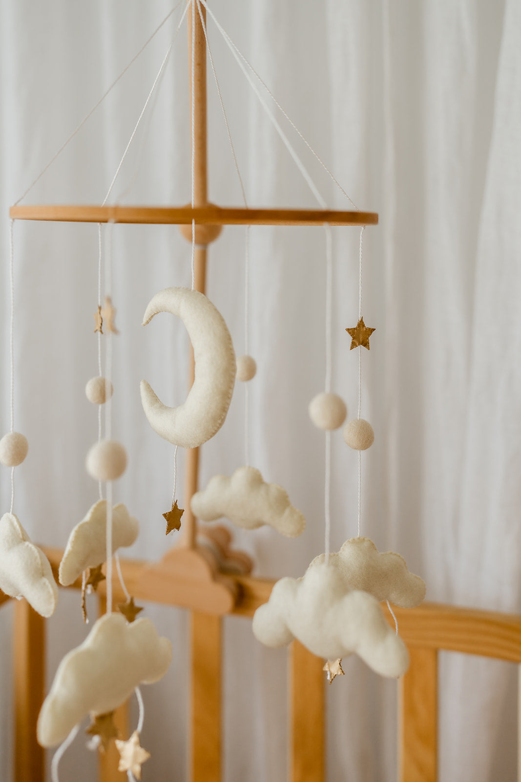 White Moon Nursery Mobile
